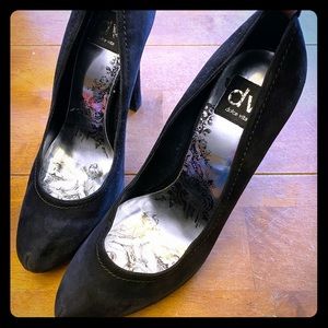 Dolce Vita Suede Black Suede Heels